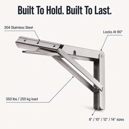 FlexiMount™ — Install Drop-Down Shelves Supporting 550 lbs That Fold Flat in Moments