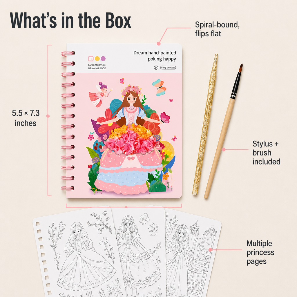 FashionFable™ — Paint, Poke, and Frame the Princess She Truly Completes