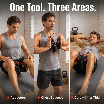 StrongFlex™ — Work Out Adductors, Chest & Core Wherever You Can Sit