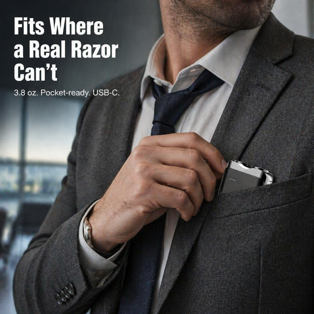 TitanGlide™ — Achieve a Clean, Skin-Friendly Shave That Fits Right in Your Pocket