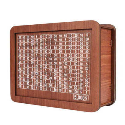 Perlo — Wooden Savings Box with Secure Lid and Progress Tracker