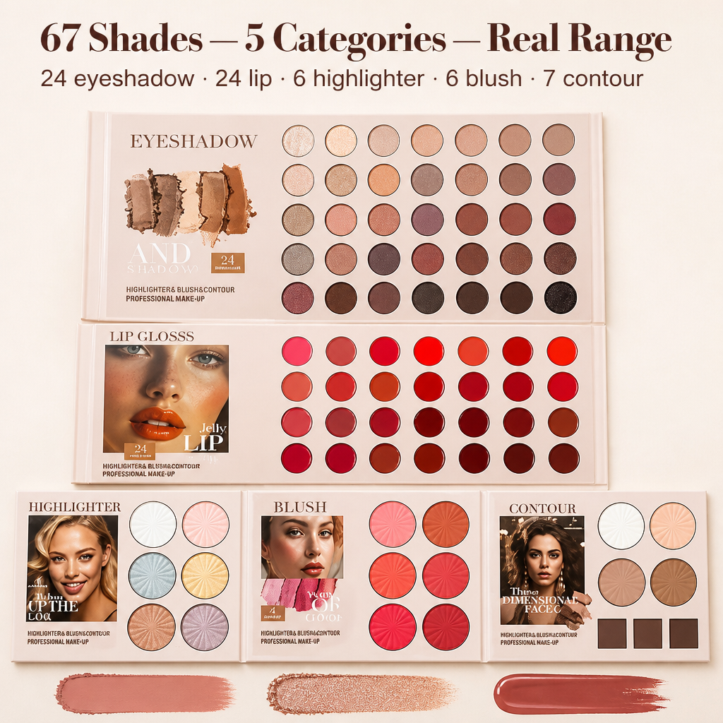 Lumiéra Palette™ — Pack a Complete 67-Shade Makeup Studio in a Sleek Book