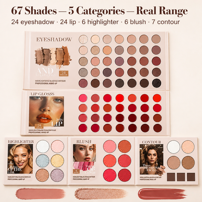 Lumiéra Palette™ — Pack a Complete 67-Shade Makeup Studio in a Sleek Book
