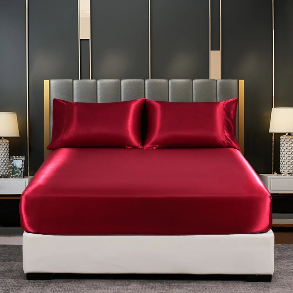 Liora — Breathable Ice Silk Bedding Set with Wrinkle-Resistant Fit