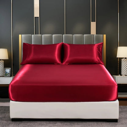 Liora — Breathable Ice Silk Bedding Set with Wrinkle-Resistant Fit