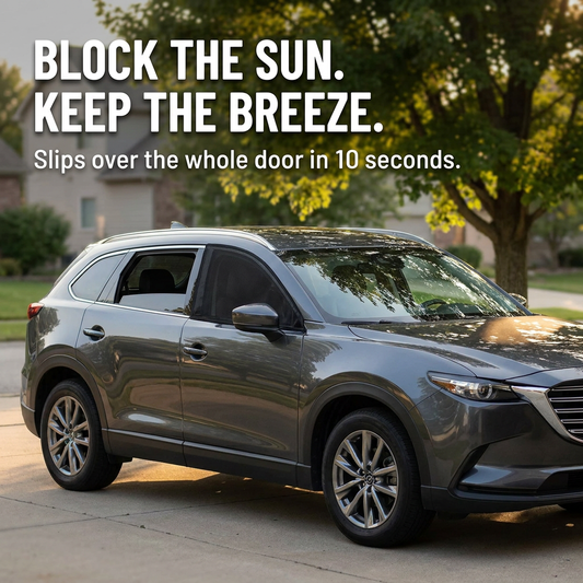 VentiShade™ — Slip On the Door, Block Out the Sun, Catch the Breeze