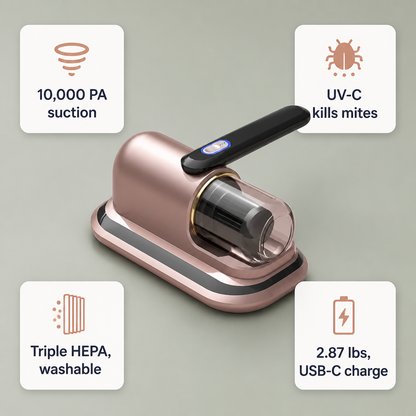 NanoPurify™ — Extract Hidden Dust Mites from Your Mattress in a Single Swipe