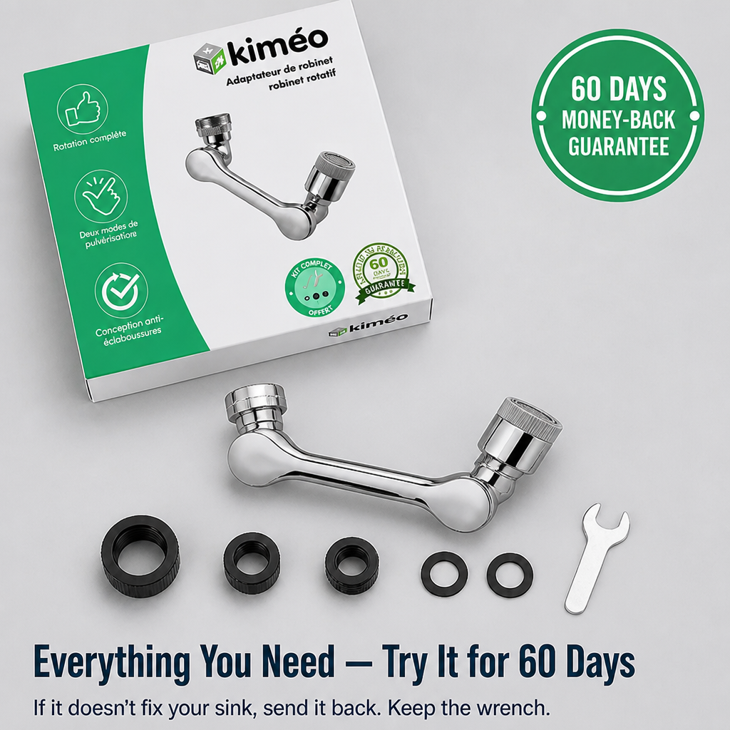HydraFlex™ — Say Goodbye to Splashes, Access Every Sink Corner Instantly | 60-Day Guarantee