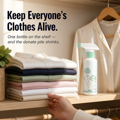 ReviveMist™ — Remove Set-In Stains from Silk, Cotton, and Wool Instantly