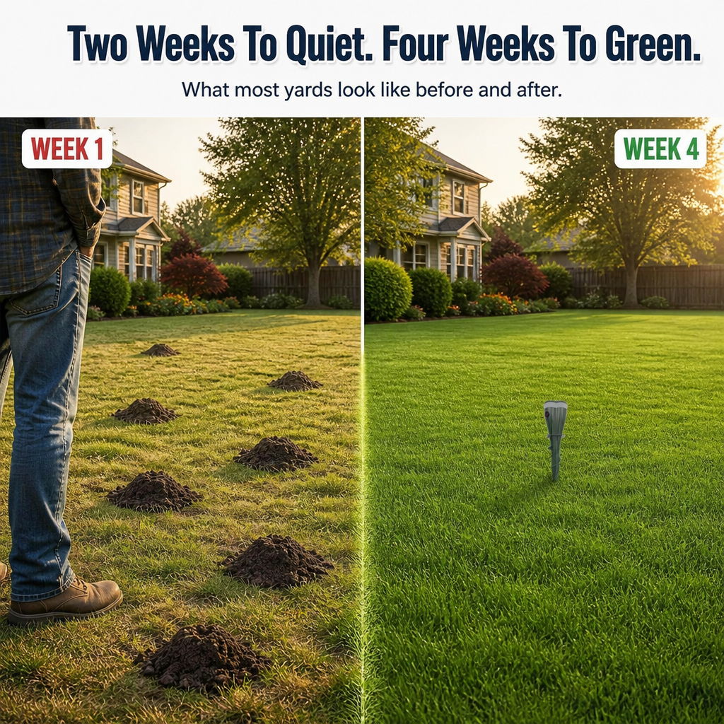 PestGuard™ — Repel Moles, Voles & Groundhogs Using 100ft Quiet Solar Pulses