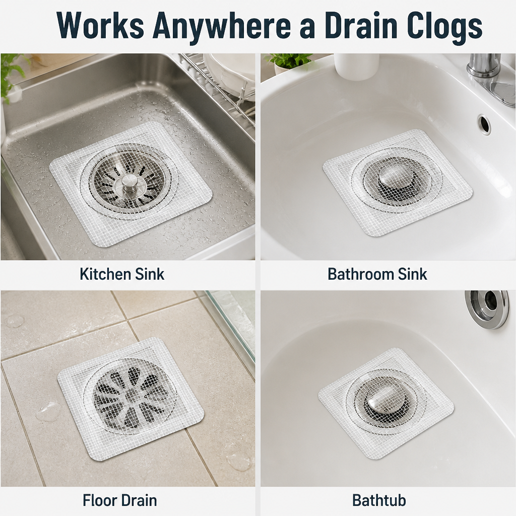 DrainGuard™ — Prevent Hair Buildup Before It Ruins Your Shower Drain