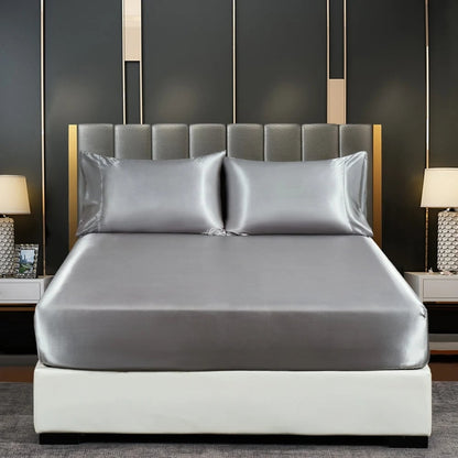 Liora — Breathable Ice Silk Bedding Set with Wrinkle-Resistant Fit
