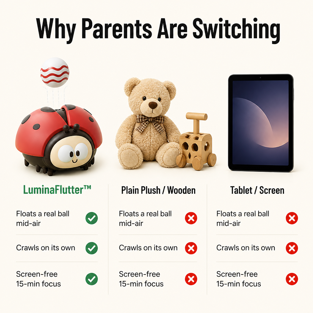 LuminaFlutter™ — Toss a Ball, Sail a Bug, Distract Your Toddler from the Tablet
