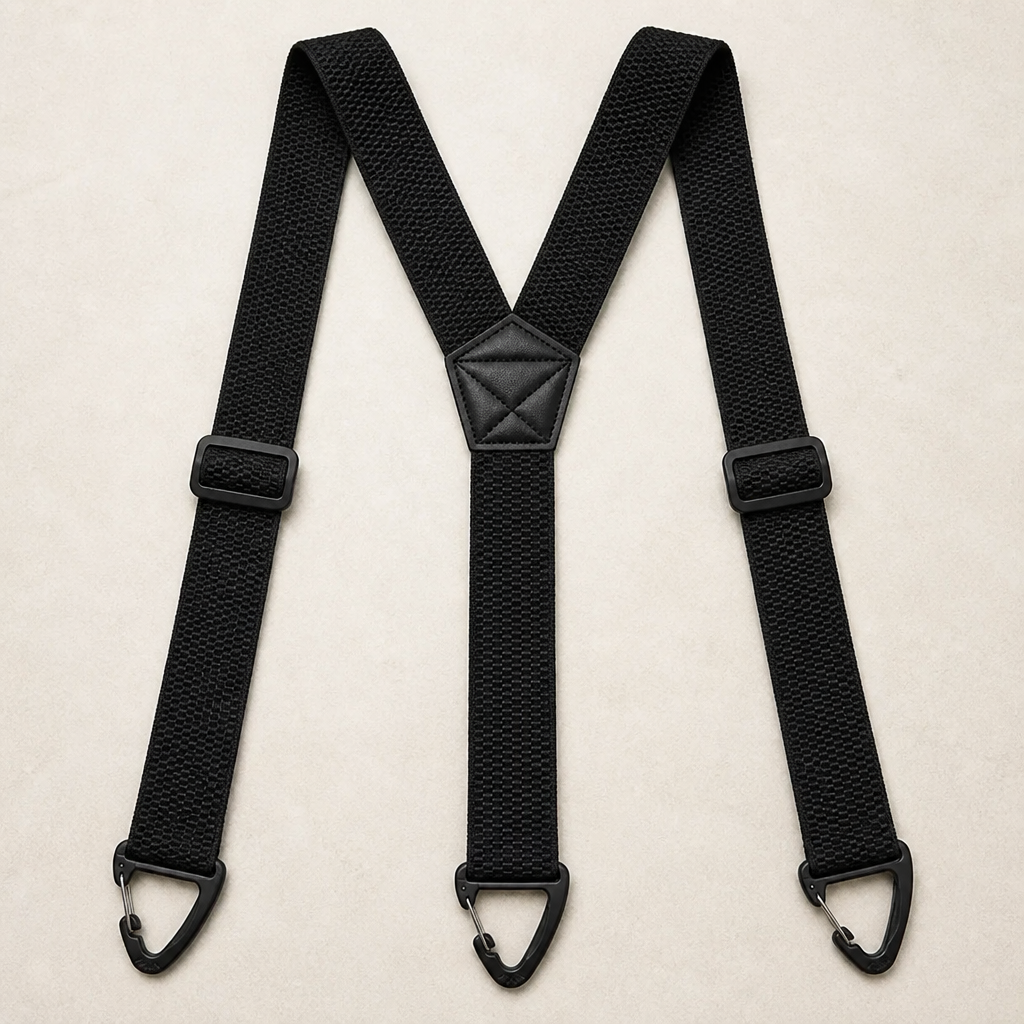 IronMark™ – Rugged Belt-Loop Suspenders Featuring Carabiner Hook Clips