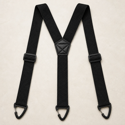 IronMark™ – Rugged Belt-Loop Suspenders Featuring Carabiner Hook Clips