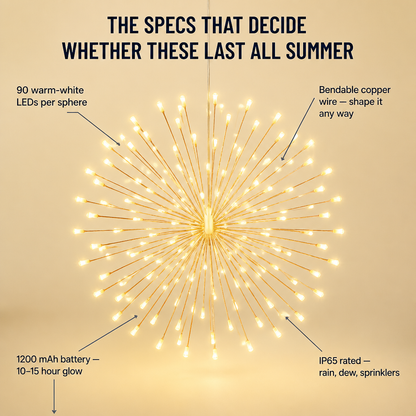 LumaSphere™ — Suspend Dazzling Solar Firework Lights Over Any Patio or Garden