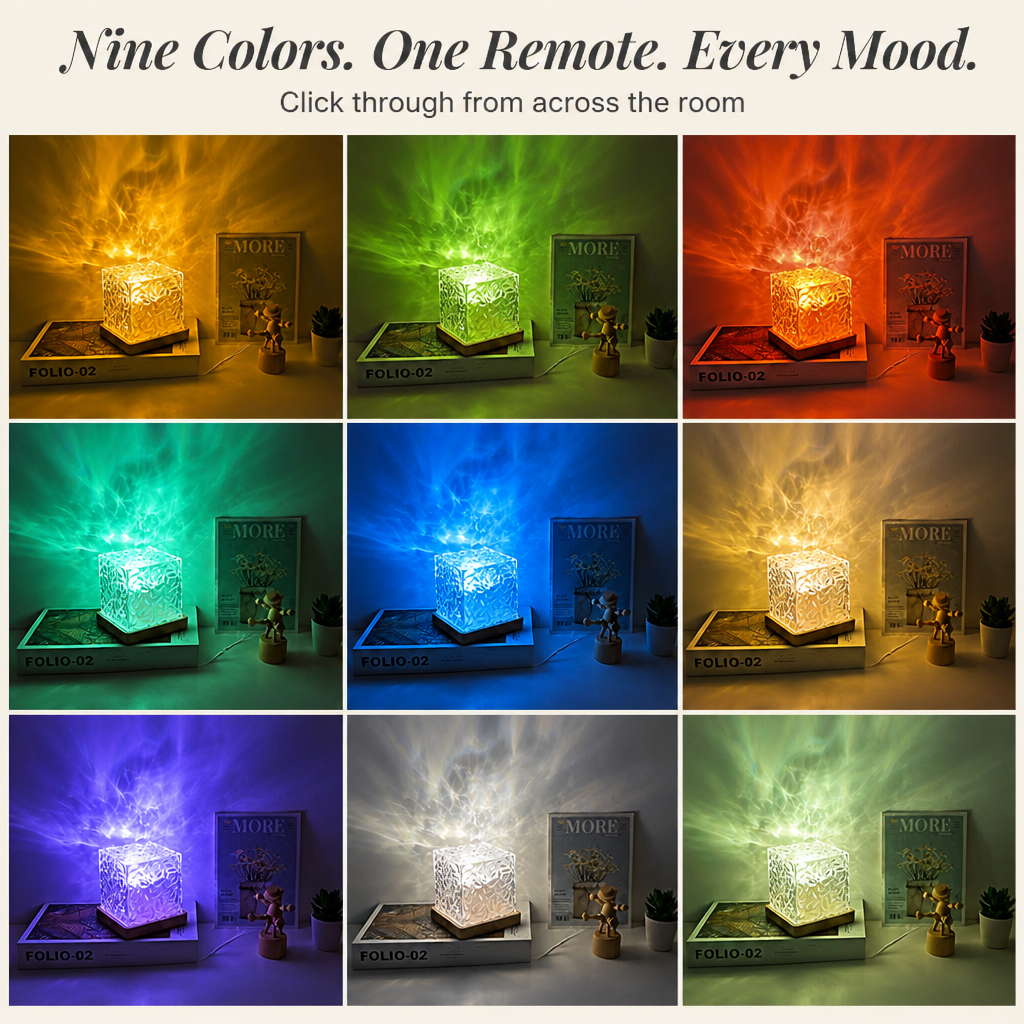 SereniWave™ — Envelop Your Space in Gentle, Rolling Water-Wave Light