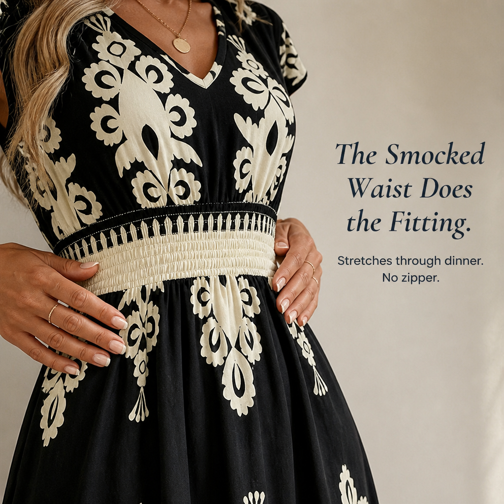 Vellureva™ — Sport a Cap-Sleeve Maxi from Café Brunch to Rooftop Night