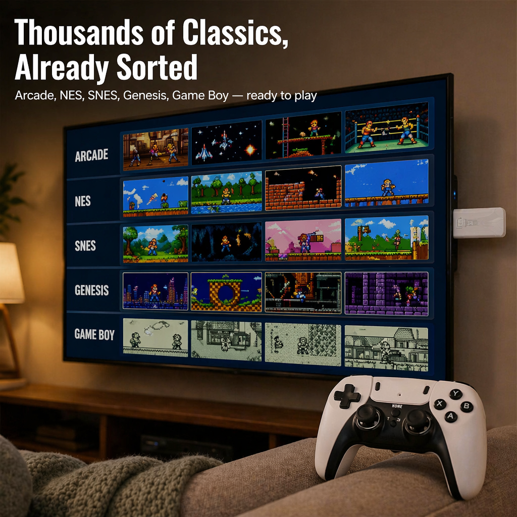 NovaArcade™ — Plug In, Team Up, and Fight Through Thousands of Retro Classics
