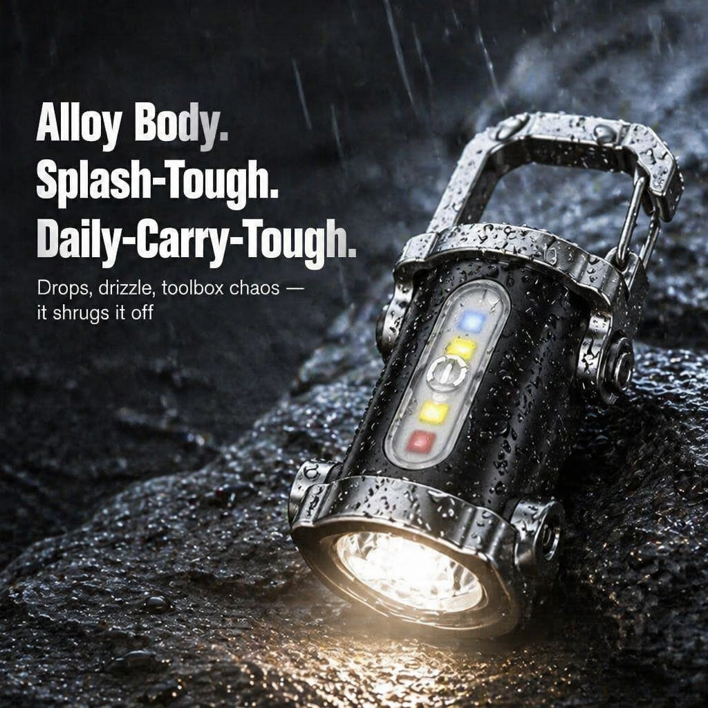 LumaVibe™ Keychain Flashlight — Take 1,200 Lumens and Extra Phone Power Wherever Your Keys Go