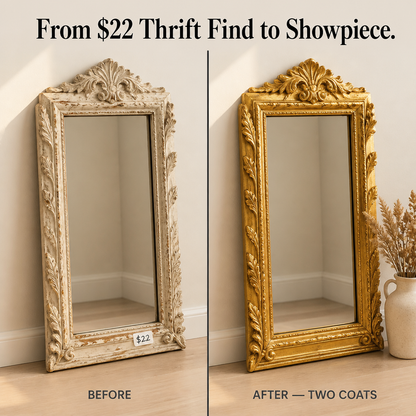 BrilliqueGlo™ — Paint On Gleaming Gold That Turns Thrift Finds Into Antiques