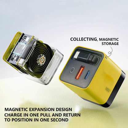 SparkCharge™ 80W Retractable Charger — Unleash Lightning-Fast Power with Zero Cable Chaos