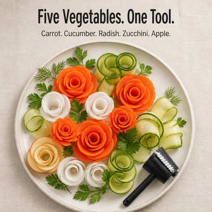 BloomCurl™ — Twist Carrots Into Gourmet-Style Roses in Less Than 60 Seconds
