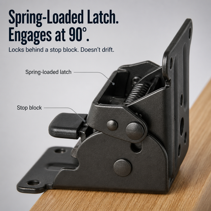 ForgeFold™ — Support 500 Pounds Firmly, Then Fold Flat Against the Wall