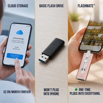 FlashMate™ — Quit Erasing Photos to Free Up Space for More