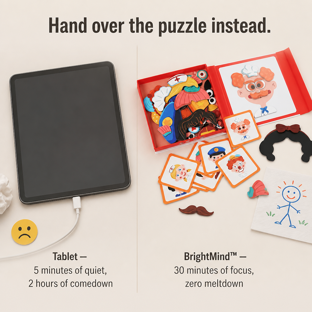 BrightMind™ — Create Faces, Ignite Imaginative Play, and Stop Screen-Time Struggles