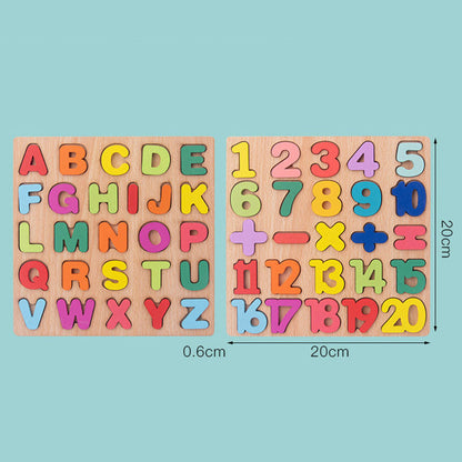 ABCMatch | Wooden Alphabet Number Shape Puzzle