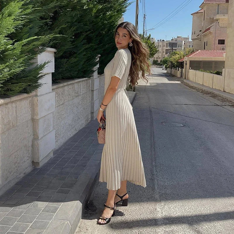 LumaCrest™ Dress — Glide Through Your Day Wrapped in Effortless Elegance and All-Day Comfort