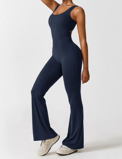 Paola™ V-Back Flared Jumpsuit