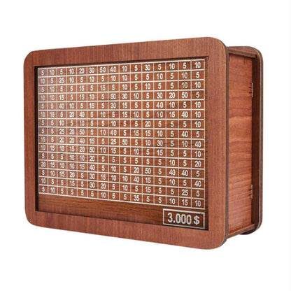 Perlo — Wooden Savings Box with Secure Lid and Progress Tracker