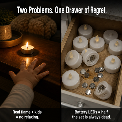 FlareMist™ — Instantly Recharge Twelve Authentic Flames with a Single Plug-In