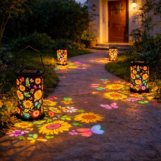 LumaFlare™ Solar Garden Lantern — Transform Your Nights with Effortless, Cozy Sunflower Glow
