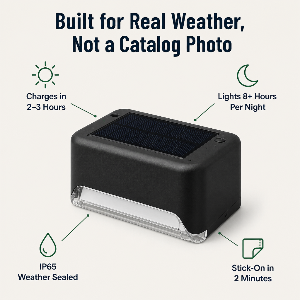 SolarGarden™ — Illuminate Your Deck Overnight Without Wires or Tools