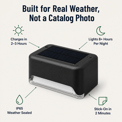 SolarGarden™ — Illuminate Your Deck Overnight Without Wires or Tools