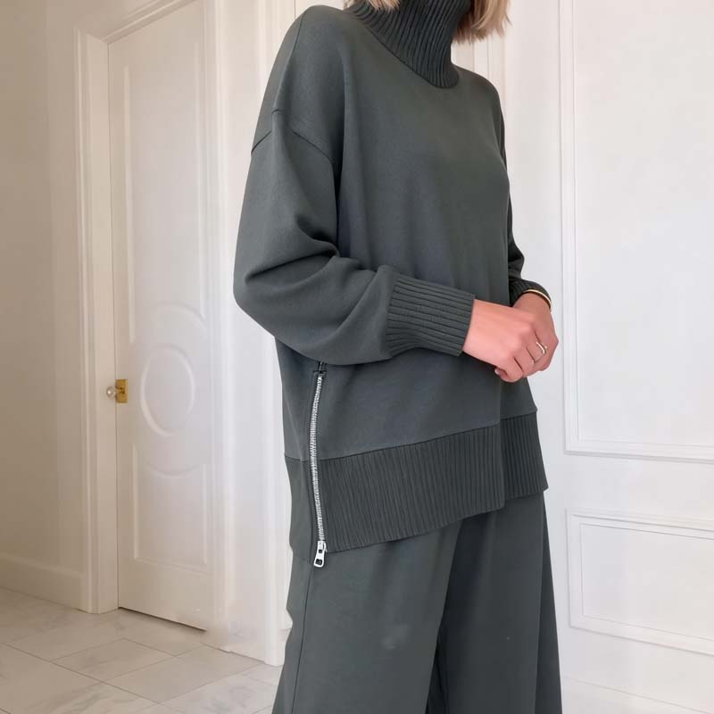 LumaWool™ Knit Turtleneck Set — Experience Cozy Confidence That Transforms Your Every Moment