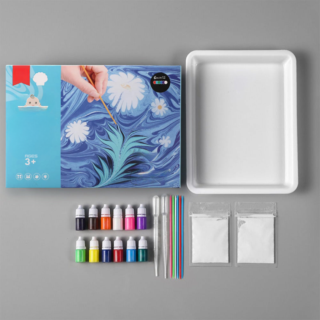 50% OFF | ColoraFlow™ | Artistic water marbling kit for kids and adults | Safe, stain-free, and simple to use