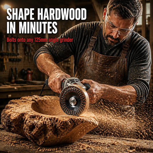 Glidara™ — Shape, Sculpt & Smooth Hardwood Fast Using Any 125mm Angle Grinder