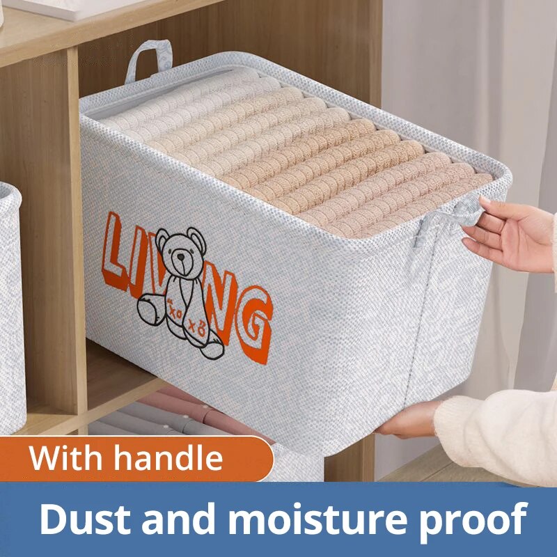 Collapsible Storage Basket for Clothes and Miscellaneous Items