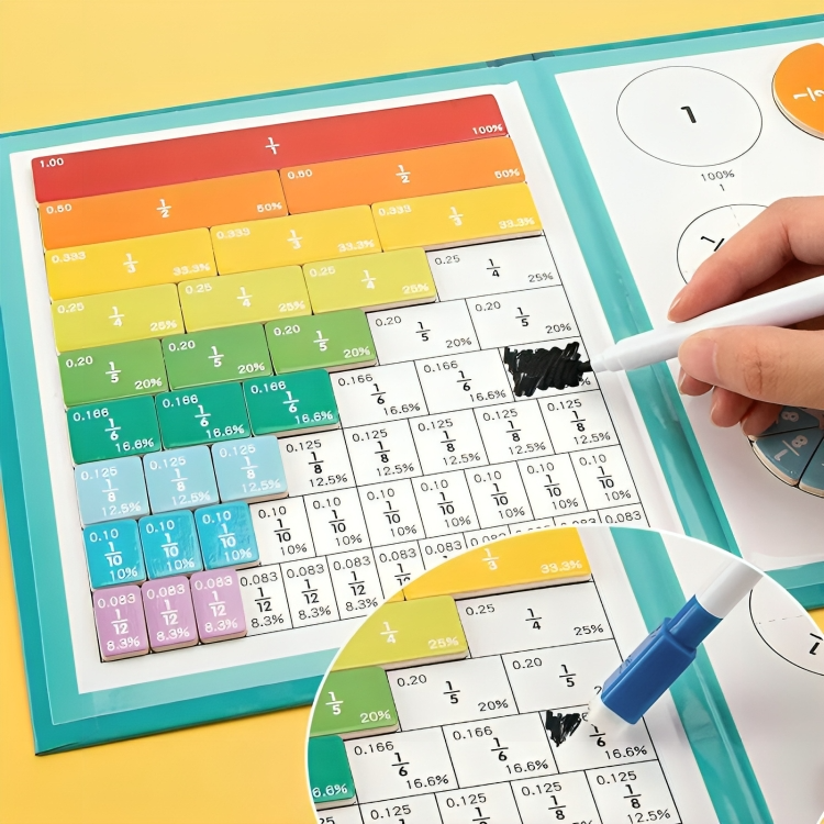 FractionFlair™ Magnetic Puzzle Book — Ignite Your Child’s Confidence by Turning Fractions into Playful Mastery