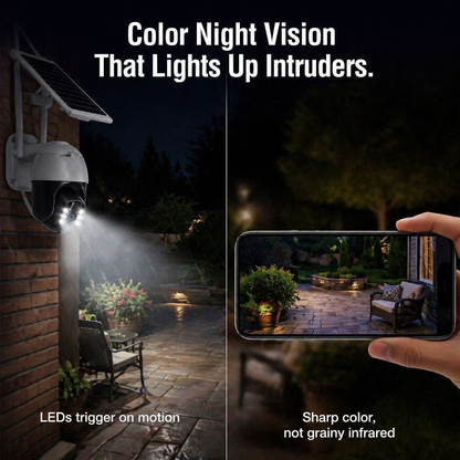 SolarSentry™ Wireless Outdoor Camera — Monitor Every Blind Spot Around the Clock, Wire-Free, Subscription-Free