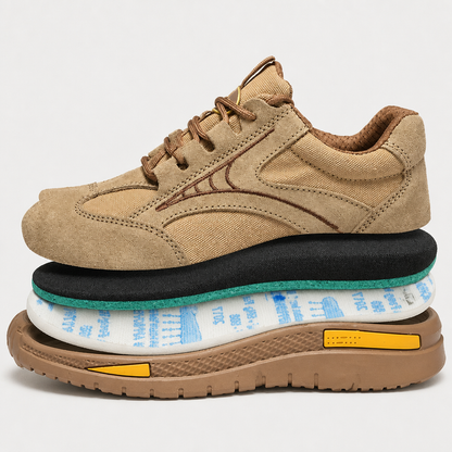 FortressStride™ – Ventilated Steel-Toe Work Shoes with Kevlar Puncture-Resistant Midsole