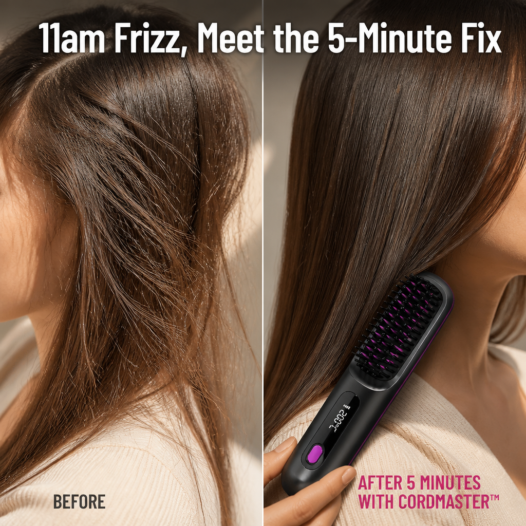 CordMaster™ — Tame Mid-Day Frizz Instantly, No Cord or Outlet Needed