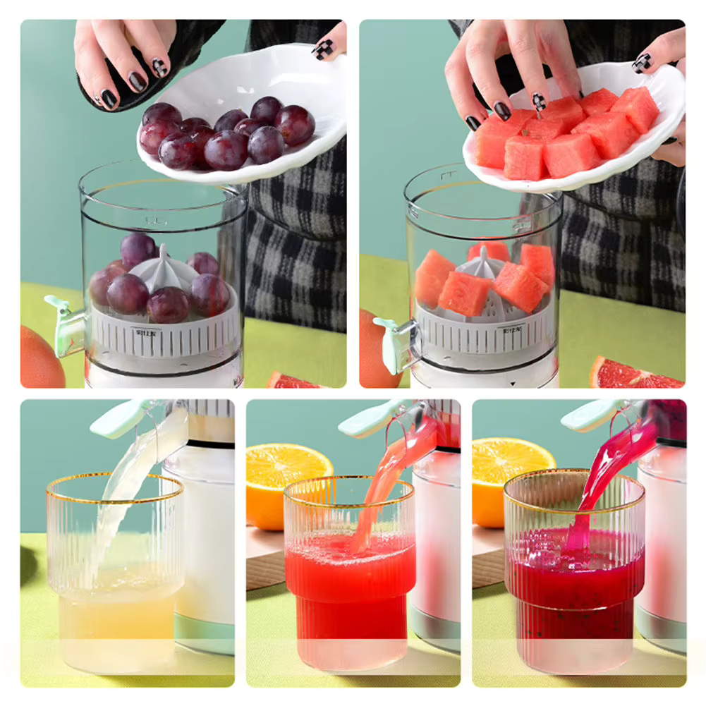 Portable electric citrus juicer, quick and simple