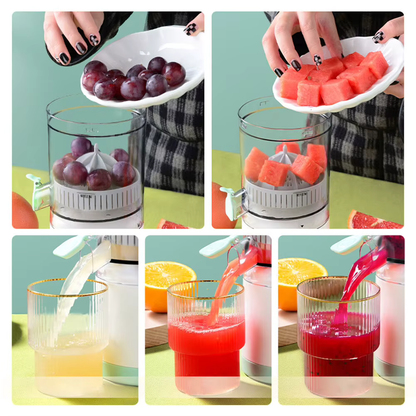 Portable electric citrus juicer, quick and simple