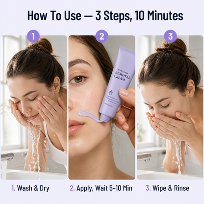 VelvetSheer™ — Remove Peach Fuzz Fast Without Irritation or Chemical Odor