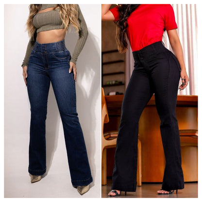 Selvra™ High Waist Flare Jeans — Shape Your Curves and Stretch with Effortless Confidence